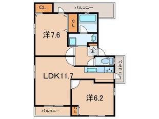 リフュージュ本山の物件間取画像